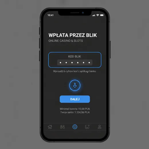 Ekran wpłaty przez BLIK